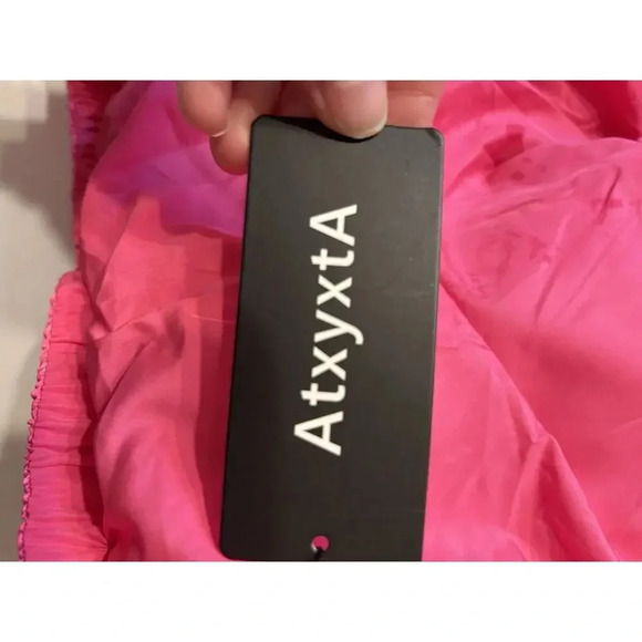 AtxyxtA Women Puffer Coat Hot Pink Medium - Picture 8 of 9